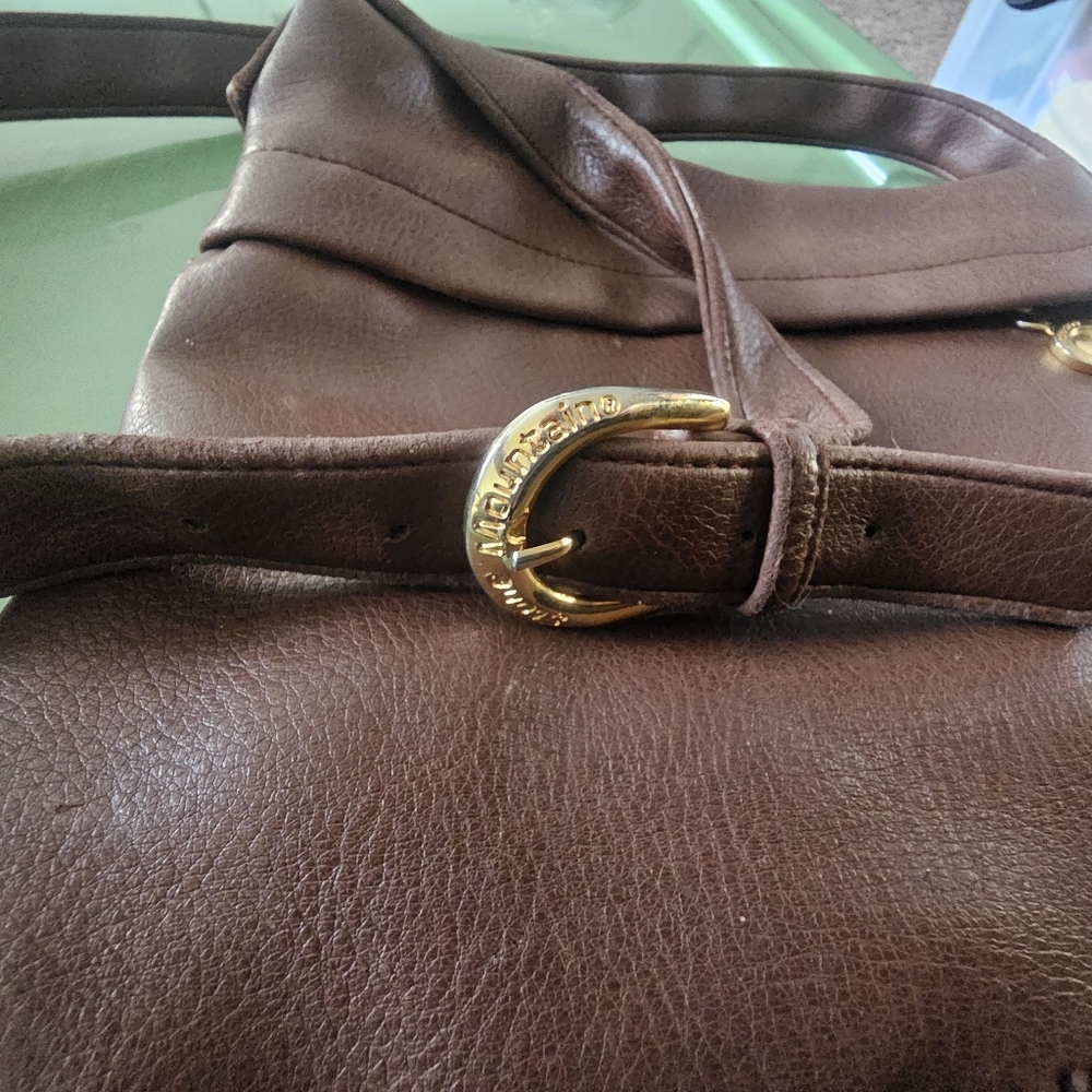 Stone Mountain Authentic Brown Genuine Leather Crossbody Purse Women's Hand Bag - Picture 13 of 14